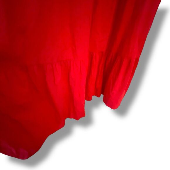 Tuckernuck Pomander Place Hibiscus Red Cotton Mabel Maxi Dress Size Large - Picture 9 of 13